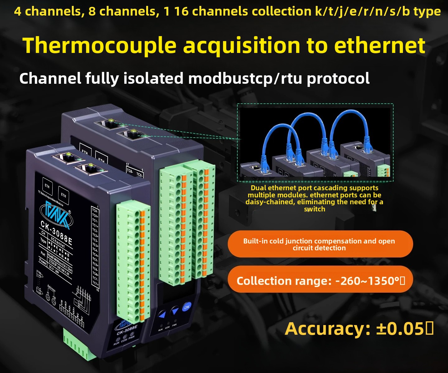 Berlaku untuk 8CH Modul Suhu T - Power Over Ethernet ulasan dan harga